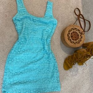 Blue mini dress